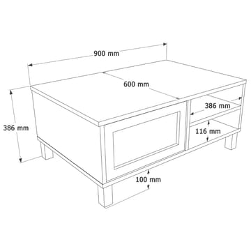 Sofabord Hanah Home Dune (90 x 38,6 x 60 cm) Eg - Eg - Møbler - Borde - Sofabord