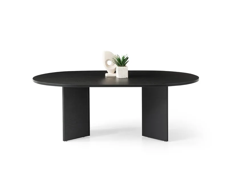 Sofabord Hanah Home Oscar (128 x 42 x 80 cm) Wood Black - Møbler - Borde - Sofabord