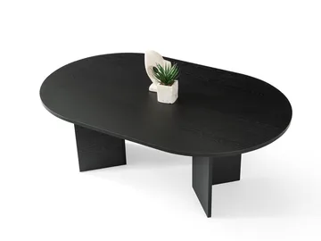 Sofabord Hanah Home Oscar (128 x 42 x 80 cm) Wood Black - Møbler - Borde - Sofabord
