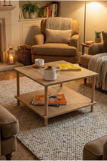 Sofabord Hanah Home Peka Mini (60 x 42,5 x 60 cm) Sapphire Oak - Sapphire Oak - Møbler - Borde - Sofabord