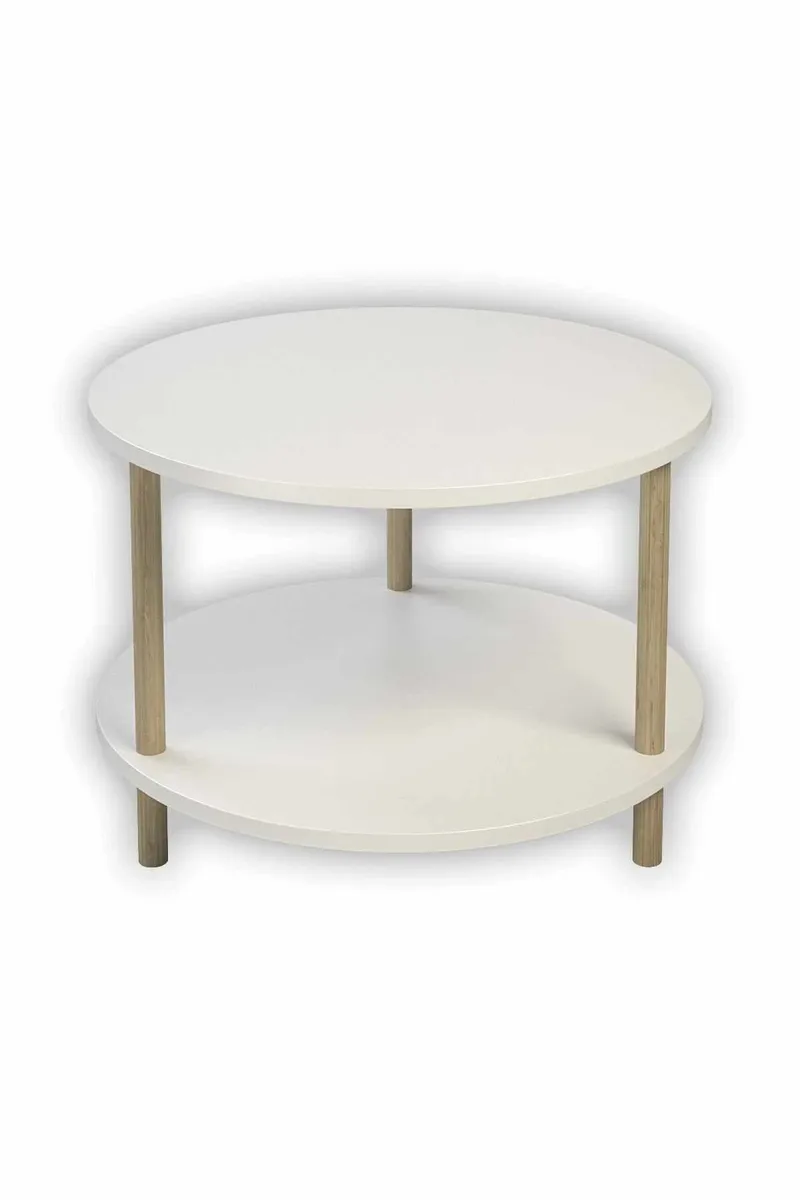 Sofabord Hanah Home Peka Square (Ø60 x H43 cm) Hvid, Hvid