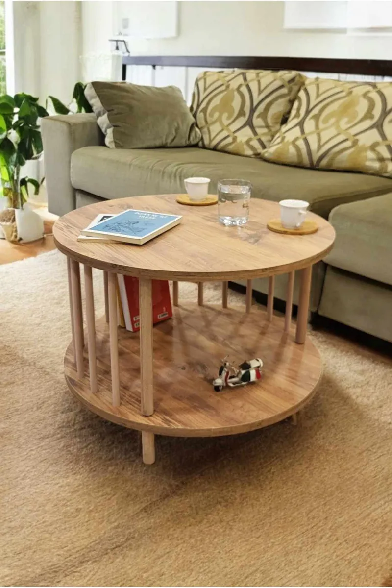 Sofabord Hanah Home Peka-0108 (Ø60 x H43 cm) Fyr, Fyrretræ