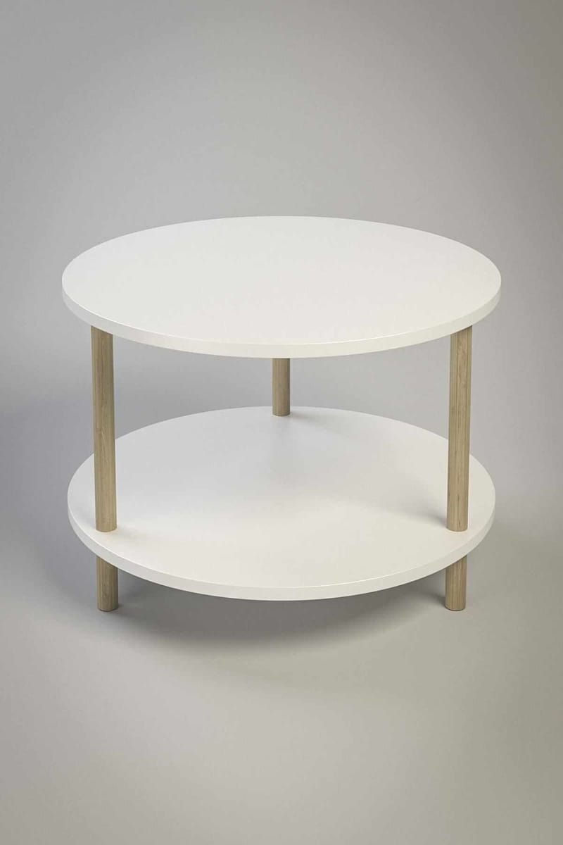 Sofabord Hanah Home Peka Square (Ø60 x H43 cm) Hvid - Hvid - Møbler - Borde - Sofabord
