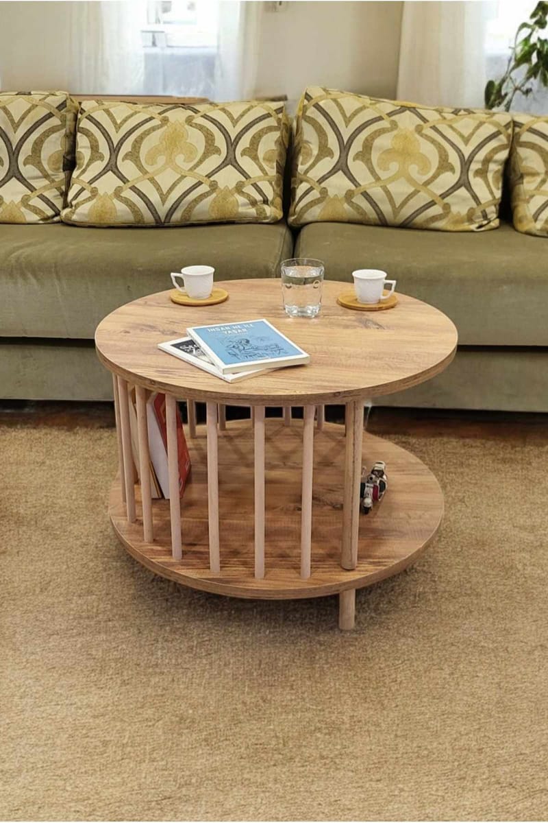 Sofabord Hanah Home Peka-0108 (Ø60 x H43 cm) Fyr - Fyrretræ - Møbler - Borde - Sofabord