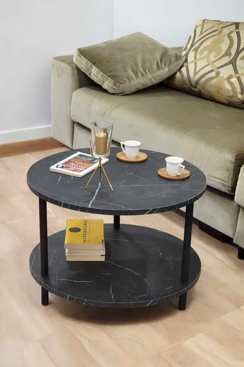 Sofabord Hanah Home Peka Square (Ø60 x H43 cm) Marmor - Marmor - Møbler - Borde - Sofabord