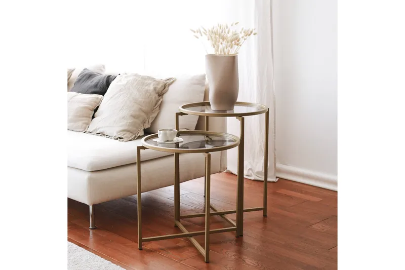 Hardinwre Sofabord 50 cm Rund 2 stk, undefined