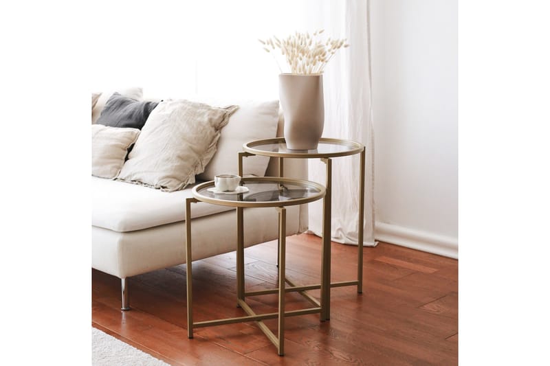 Hardinwre Sofabord 50 cm Rund 2 stk, undefined