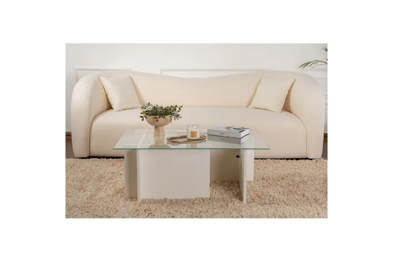 Sofabord Haruto Træ Hvid - Træ Hvid - Møbler - Borde - Sofabord