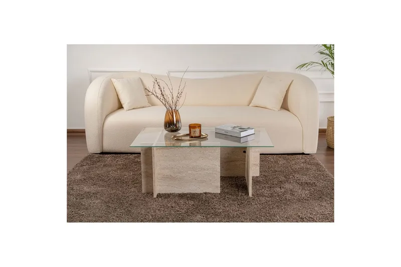 Sofabord Haruto Travertin - Travertin - Møbler - Borde - Sofabord