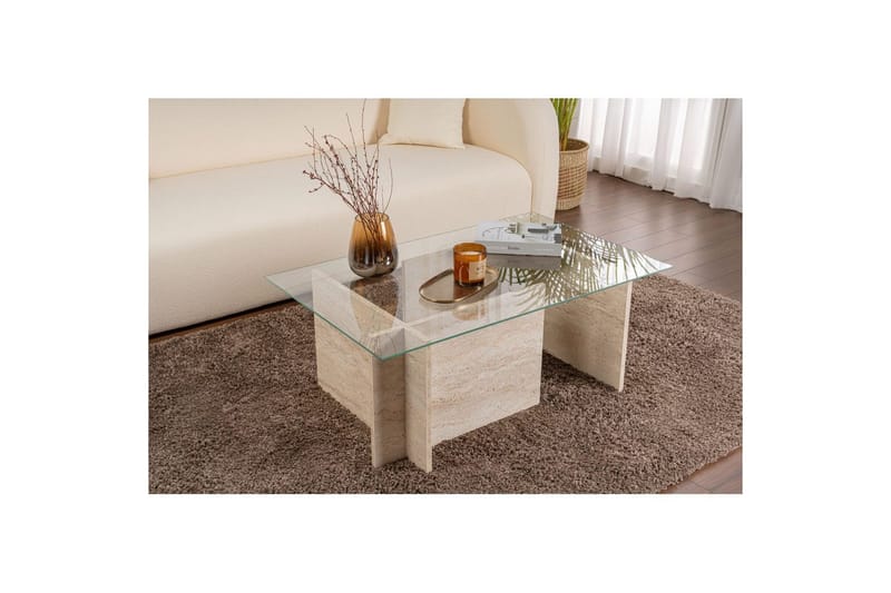 Sofabord Haruto Travertin - Travertin - Møbler - Borde - Sofabord