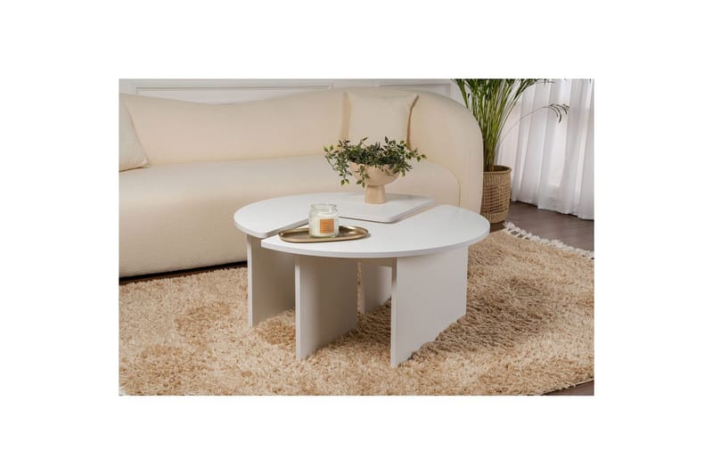 Sofabord Haruya Naturlig Hvid - Naturlig Hvid - Møbler - Borde - Sofabord