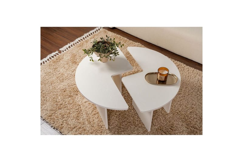 Sofabord Haruya Træ Hvid - Træ Hvid - Møbler - Borde - Sofabord