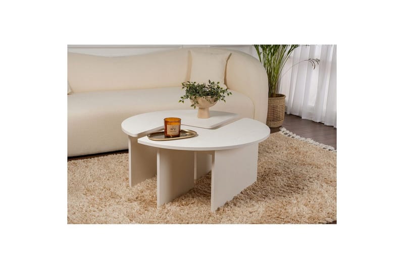 Sofabord Haruya Træ Hvid - Træ Hvid - Møbler - Borde - Sofabord