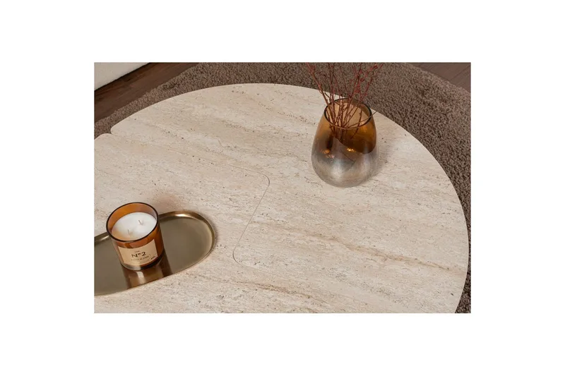 Sofabord Haruya Travertin - Travertin - Møbler - Borde - Sofabord