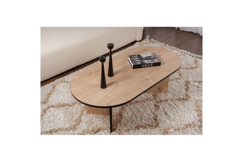 Sofabord Hasina Safir Eg Sort - Safir Eg Sort - Møbler - Borde - Sofabord