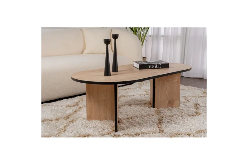 Sofabord Hasina Safir Eg Sort - Safir Eg Sort - Møbler - Borde - Sofabord