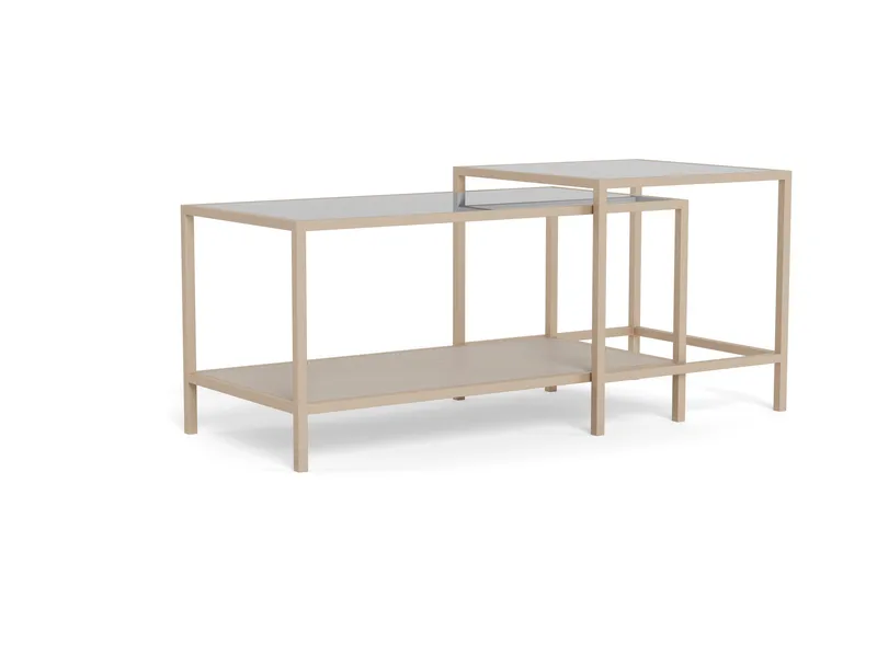 Hasslevik Sofabord 90 cm, Klar/Grå