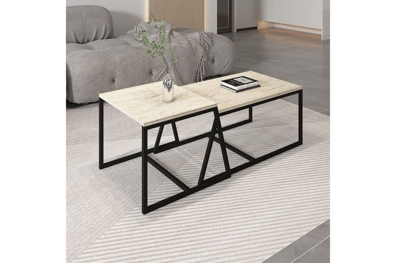 Sofabord Hebamal Travertin - Natur - Møbler - Borde - Sofabord