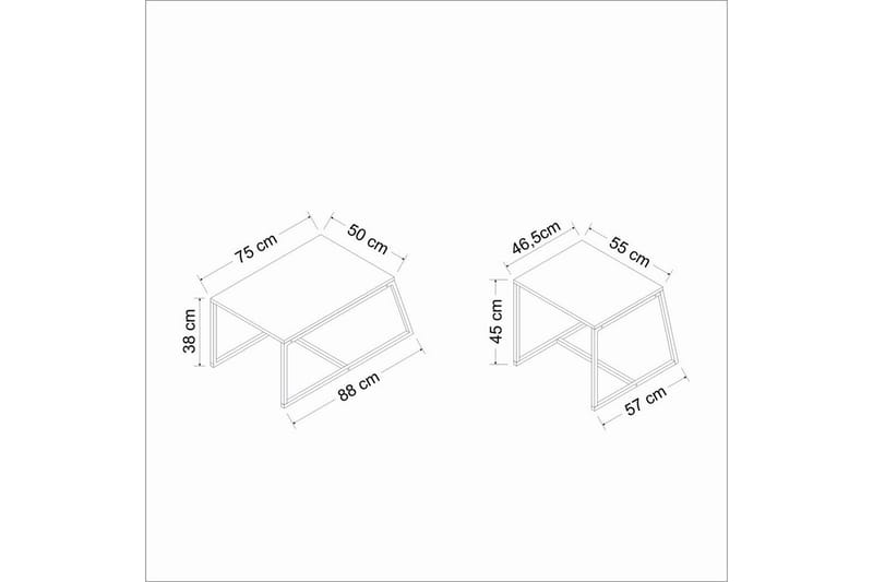 Sofabord Hebamal Travertin - Natur - Møbler - Borde - Sofabord