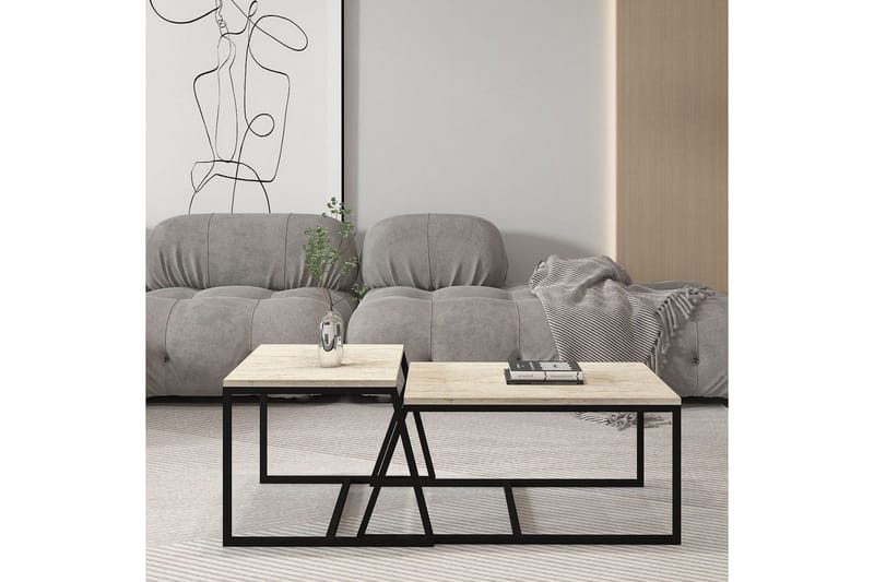 Sofabord Hebamal Travertin - Natur - Møbler - Borde - Sofabord