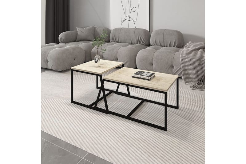 Sofabord Hebamal Travertin - Natur - Møbler - Borde - Sofabord