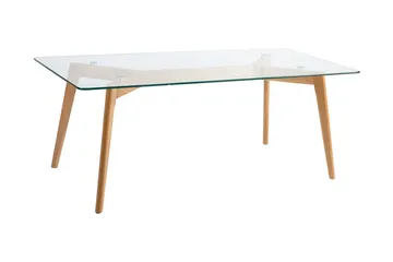 Helena Sofabord 120 cm - Glas/Træ/Natur - Møbler - Borde - Sofabord