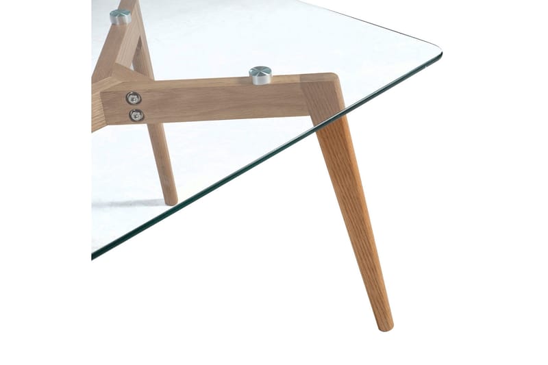 Helena Sofabord 120 cm - Glas/Træ/Natur - Møbler - Borde - Sofabord