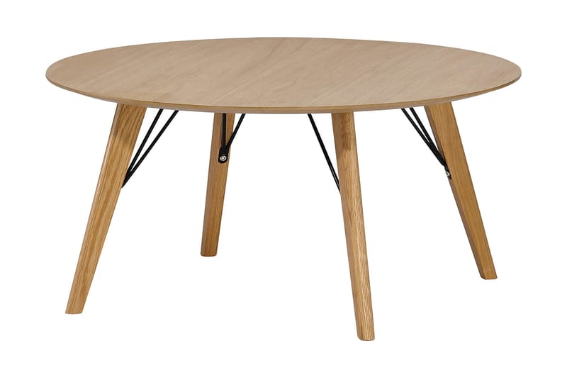 Helena Sofabord 80 cm Rundt, Egefinér/Eg