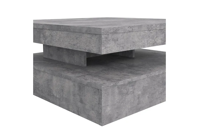 Holmeswood Sofabord 78 cm med Opbevaring Hylde - Betongrå - Møbler - Borde - Sofabord