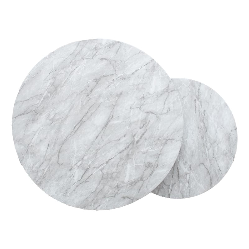 Sofabord HOME4YOU AKIRA 2 stk. sæt 80x45 cm 60x37 cm Lysegrå - Lysegrå - Møbler - Borde - Sofabord