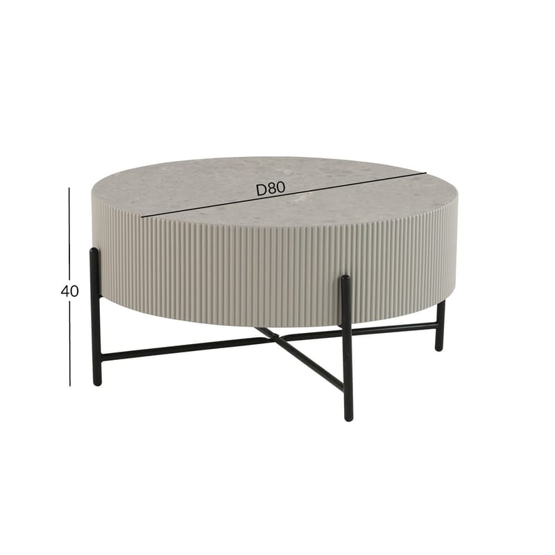 Sofabord HOME4YOU Asher D80x40 cm grå - Grå - Møbler - Borde - Sofabord