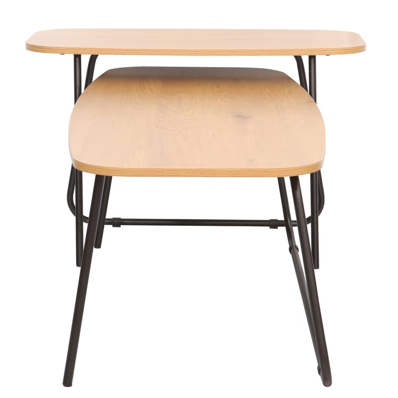 Sofabord HOME4YOU Duo 2 stk. 120x48x40 cm 75x40xh48 cm Ask/sort - ask/sort - Møbler - Borde - Sofabord