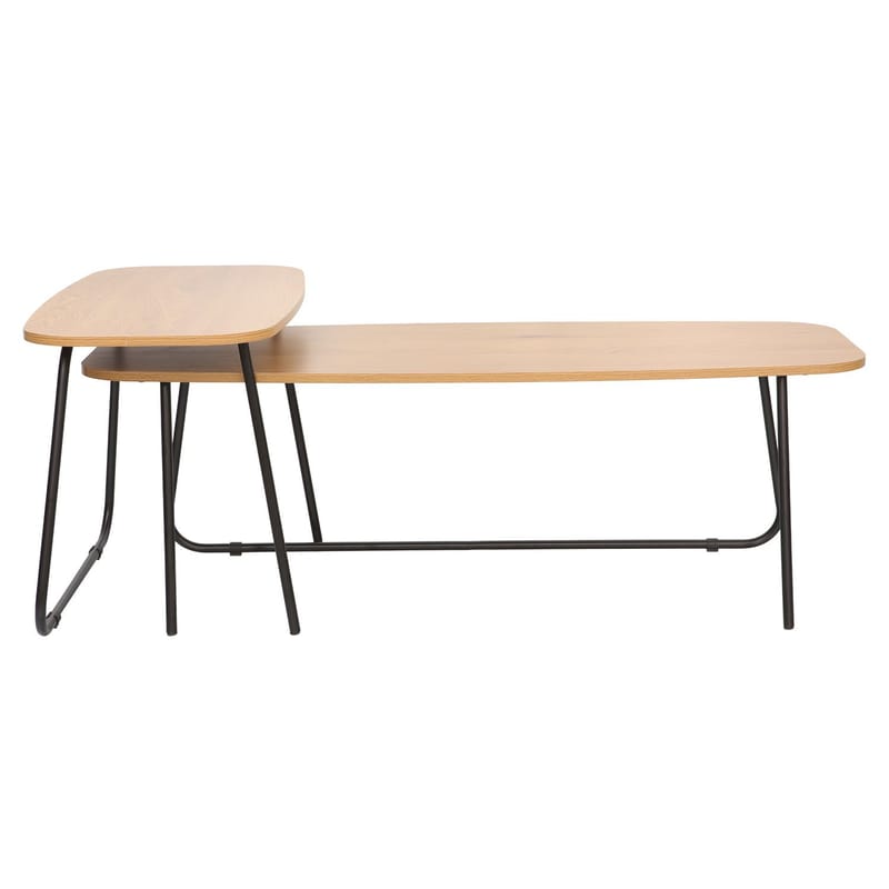 Sofabord HOME4YOU Duo 2 stk. 120x48x40 cm 75x40xh48 cm Ask/sort - ask/sort - Møbler - Borde - Sofabord