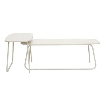 Sofabord HOME4YOU Duo 2 stk. 120x48x40 cm 75x40xh48 cm Lyst træ/beige - lyst træ/beige - Møbler - Borde - Sofabord