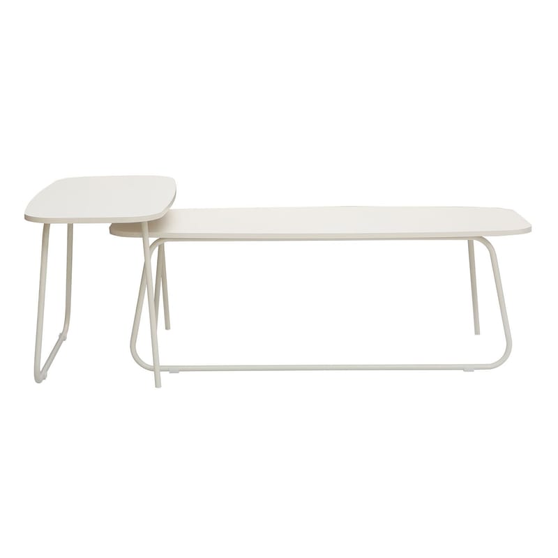 Sofabord HOME4YOU Duo 2 stk. 120x48x40 cm 75x40xh48 cm Lyst træ/beige - lyst træ/beige - Møbler - Borde - Sofabord