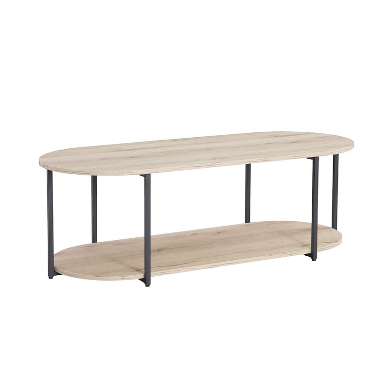 Sofabord HOME4YOU Hannes 120x52x40 cm rustik melamin, Brun