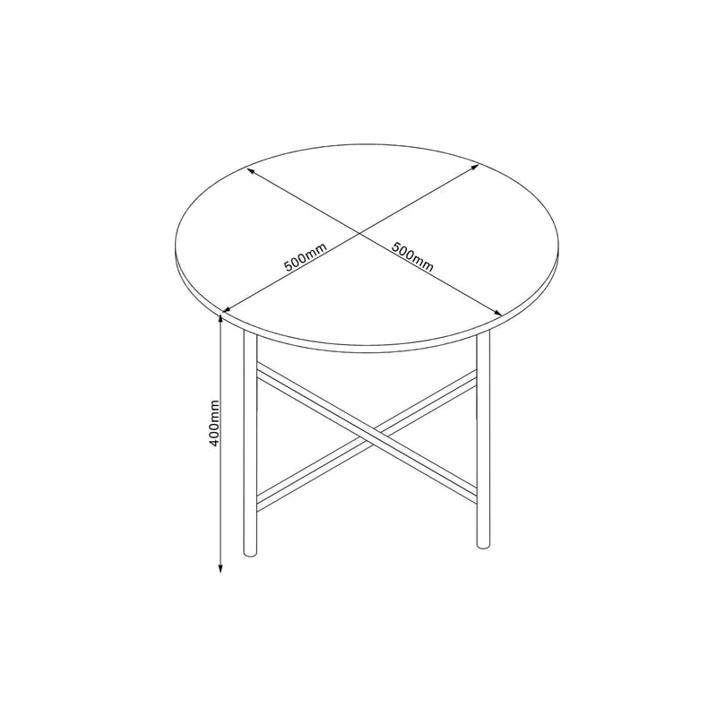 Sofabord HOME4YOU Hannes 50x50x40 cm rustik melamin - Rustik melamin - Møbler - Borde - Sofabord