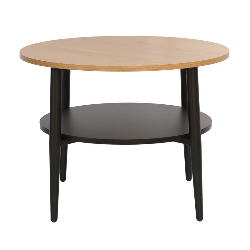 Sofabord HOME4YOU Hector Ask/Sort 60x60x45 cm - ask/sort - Møbler - Borde - Sofabord