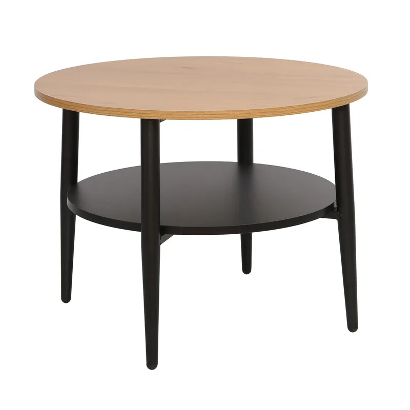 Sofabord HOME4YOU Hector Ask/Sort 60x60x45 cm, ask/sort