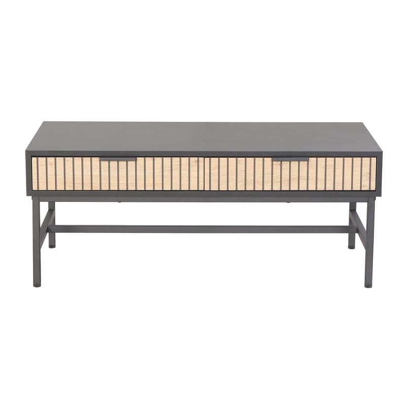 Sofabord HOME4YOU Helve 100x48x40 cm melamin - sort / lyst træ - Møbler - Borde - Sofabord