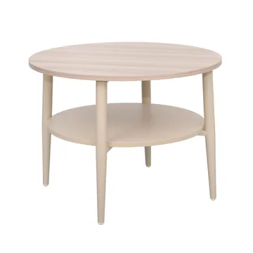 Sofabord HOME4YOU Lester lyst træ/beige 60x60x45 cm - Lyst træ / beige - Møbler - Borde - Sofabord