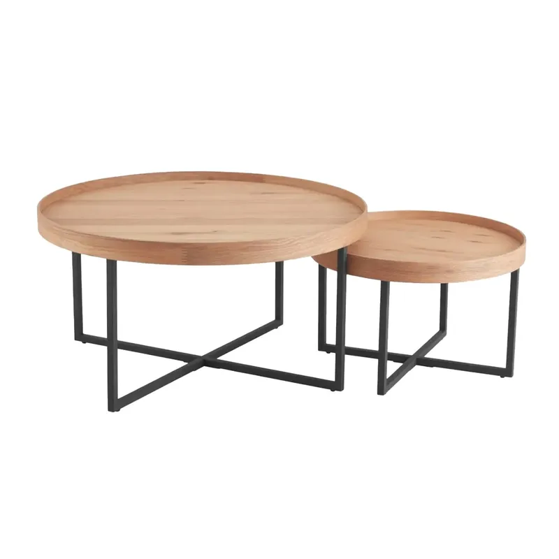 Sofabord HOME4YOU Music 2 stk. sæt Eg 60x38, 90x46, Eg