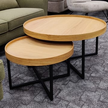 Sofabord HOME4YOU Music 2 stk. sæt Eg 60x38, 90x46 - Eg - Møbler - Borde - Sofabord