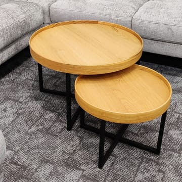 Sofabord HOME4YOU Music 2 stk. sæt Eg 70x46, 50x38 - Eg - Møbler - Borde - Sofabord