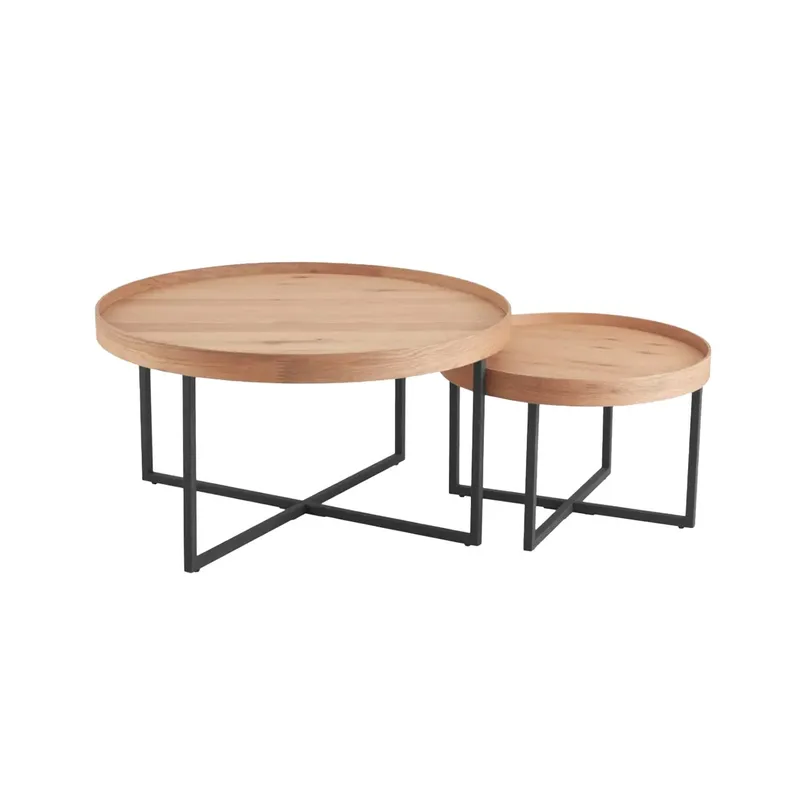 Sofabord HOME4YOU Music 2 stk. sæt Eg 70x46, 50x38, Eg