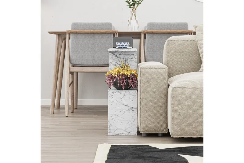 Sofabord Homemania Carrara Marmor - Carrara Marmor - Møbler - Borde - Sofabord