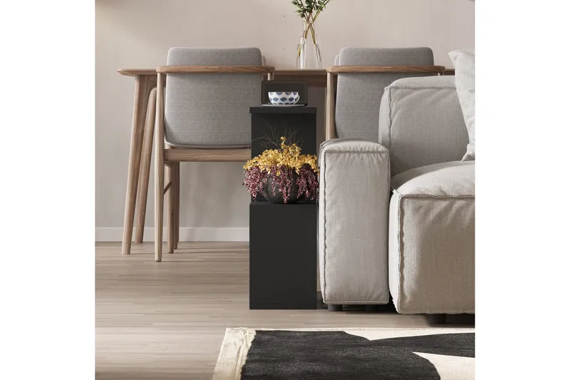 Sofabord Homemania Silkeblød sort - Silkeblød sort - Møbler - Borde - Sofabord