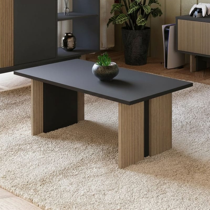 Sofabord Homitis Ravello (90 x 40 x 50 cm) Varm eg antracit - Møbler - Borde - Sofabord