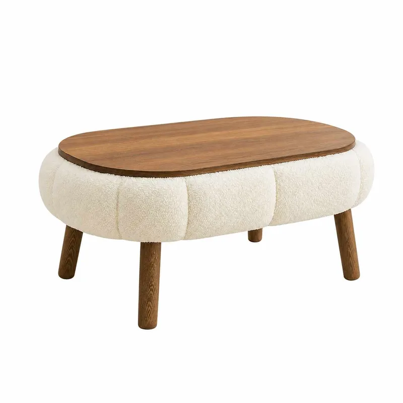 Sofabord Homitis Papatya (98 x 45 x 68 cm) Hvid, undefined