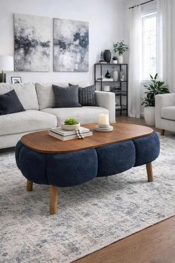 Sofabord Homitis Papatya (98 x 45 x 68 cm) Antracit - Antracit - Møbler - Borde - Sofabord